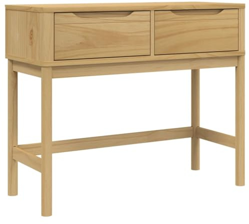 vidaXL Konsolentisch Floro Wachsbraun 89,5x36,5x73cm Massivholz Kiefer