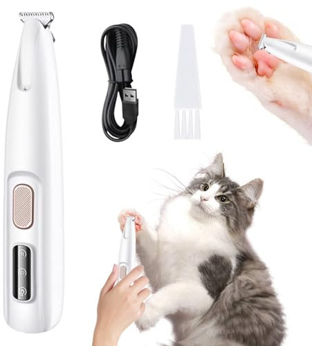YISKY Tondeuse Chien Poil, Tondeuse de Toilettage pour Chat, Tondeuses Électriques pour Chiens et Chats, Rasoir pour Chiens Chat faible bruit, pour chiens chats pattes, oreilles, visage, corps
