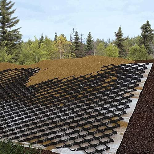 SAFWELAU Lastre Stabilizzatore de Ghiaia Griglia Stabilizzatrice per Ghiaia Sistema A Griglia Carrabile in HDPE per Il Percorso del Giardino 6x10m