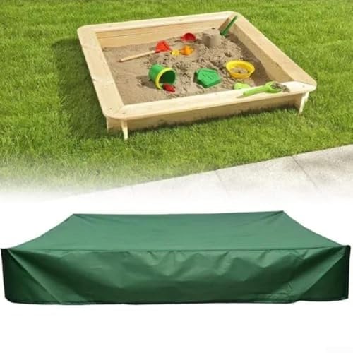 Sandpit Cover, Oxford Cloth Green Waterproof Dustproof UV for PROTECTION Square Pool Cover, Furniture Cover Waterproof Visor(Green 150 * 150 * 20cm)