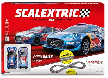 SCALEXTRIC - Circuito Original - Pista de Carreras Completa - Escala 1:32 (Open Rally Set)