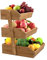 evomosa Cesta de Frutas ,Frutero de bambú de 3 pisos para la cocina, 16.3‘’ de altura, gran capacidad multiusos para frutas, verduras y aperitivo