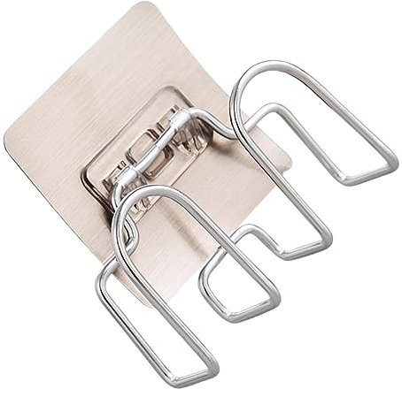 WATIIFUFU Accesorios Para El Hogar Colgadores De Ollas Y Sartenes Plateados De Acero Inoxidable Tapa Resistente Desgaste Organizador Puerta Sartén De Pvc