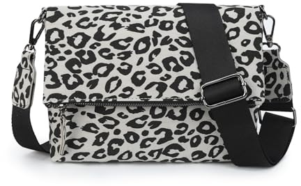 Gladdon Umhängetasche damen,Schultertasche mit Reißverschluss, Crossbody Tasche, Leder Handtasche Klein, Daypack……