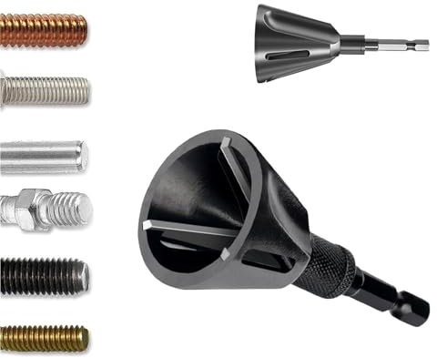 Ceeyoll Strumento per Smusso per Sbavatura,utensile Per Smussatura Esterna,Sbavatura Esterna Strumento Di Smussatura Punta Trapano Rimozione Strumento Di Riparazione Gambo Esagonale.