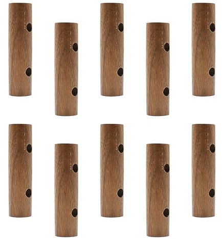 FSLiving 10-Pack Wooden Art Cord Adjuster Brown Color Cable Management Accessories for Pendant Light PJ0745-04