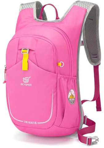 SKYSPER Kinderrucksack Wandern 15L Wanderrucksack Kinder Jungen & Mädchen für 6-12 Jährige komfortabler Rucksack mit Brustgurt