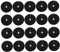 YARNOW 3 Sätze Unterlegplane Baummulchmatten Pflanzenmatten Anlage Streifen Fußbodenmatte Negativfilm Filz Ring-unkrautbekämpfungstuch Gartenbaumringtuch Vlies Black 40 Stück * 3