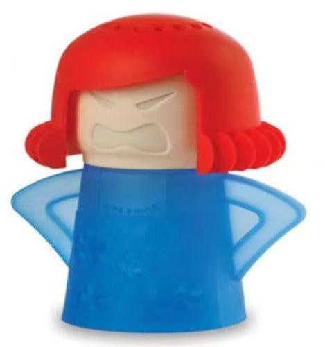 Microwave Cleaner,Angry Mama Microwave Oven Cleaner Easily Clean in Minutes Disinfects with Water and Vinegar Kitchen Cleaner Tool for Home Office Kitchens Blue