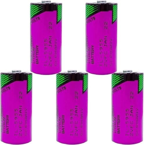 5-Pack TL-5955 Battery 3.6V 2/3AA 1650mAh for Tadiran 3.6 Volt Lithium Battery TL-5955