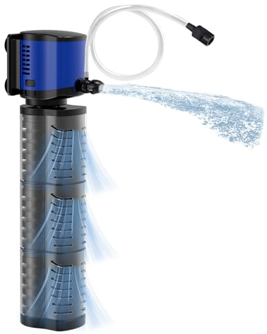 Tararium 2500L/H Submersible Pond Pump – Water Management System for 350-1100L Ponds/Aquariums – 8ft Lift, Sponge Filter & Dry Burn Protection | Quiet 4-in-1 for Hydroponics/Cold Plunge