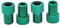 OSOLADY 4Pièces Adaptateurs Aluminium pour Vannes vers Lot de Convertisseurs pour Vélo de Route et VTT Couleur Verte