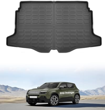 LANGBEAN TPE Kofferraummatte Original für Jeep Avenger Hybrid EV 2023-2026 | Hinten Kofferraum Schutzmatte mit Hohem Rand, Rutschfestes und Wasserdichtes, Geeignet für die obere schicht des kofferraum
