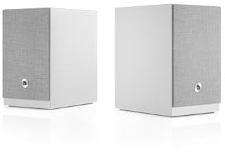Audio Pro A28 W Active Stereo Multiroom Speakers 2×75 W Class-D, TV ARC, AirPlay 2, Google Cast, Optical & RCA Inputs, 238×150×200 mm, Remote & Presets (White)