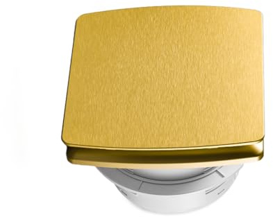 ALCXAZS Bathroom Exhaust Fan Kitchen Waterproof Window Wall Replaceable Plastic Ventilation Extractor, Gold