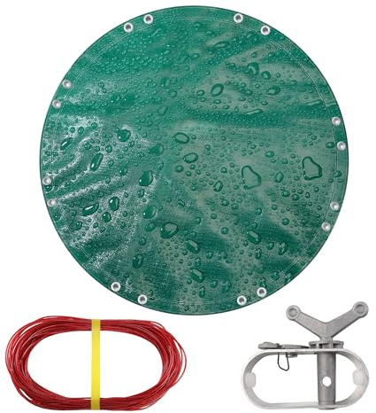 TARPAL 16ft Heavy Duty Round tarp with Accessories 10mil Circle Tarps