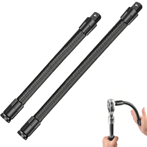 1/2 - Prolunga per chiave a bussola, albero flessibile a 360° per cricchetti, avvitatore elettrico e riparazione auto (mix)