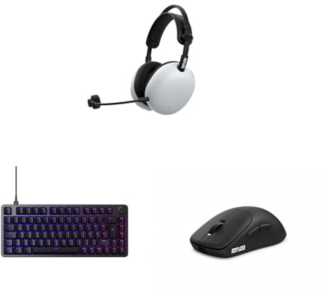 Sony INZONE H9 II kabelloses Gaming-Headset mit Noise Cancelling, weiß + INZONE Keyboard + INZONE Gaming-Mouse