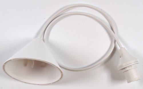 GURU SHOP Deckenpendel Anschlusskabel, Weiß, E14, Farbe: Weiß, E14, 3x3x70 cm, Elektrozubehör