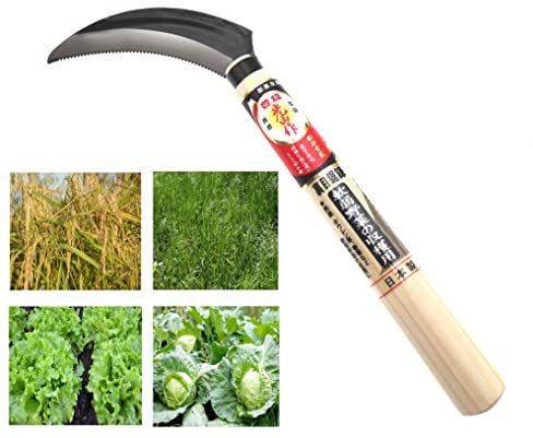 Falcetto Manuale Giapponese In Acciaio SK-5 Falce Per La Raccolta Di Ortaggi Soia Potatura Erba Diserbo Falci Falcetti Attrezzo Da Giardinaggio Prodotto In Giappone