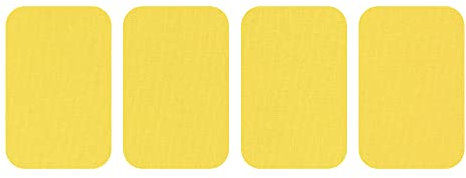 dalipo 05009 - Bügelflicken 4er-Pack, ca. 7,6x4,9cm, gelb