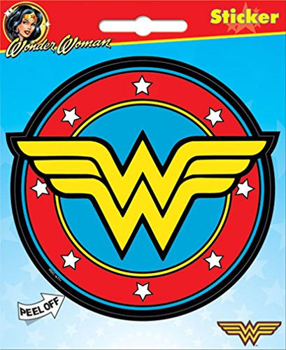 Ata-Boy DC Comics Wonder Woman Logo Sticker, Vinyl, Comic, Wand, Fahrzeuge, glatte Oberflchen, Blau