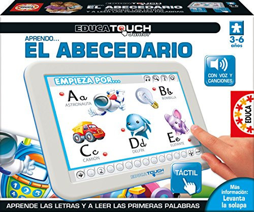 Educa Borrás Touch Junior Aprendo El Abecedario 29-15435 - Tablette pour Apprendre l’Alphabet