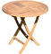 AS-S Teak runder Klapptisch Gartentisch Holztisch Garten Tisch rund 80cm JAV-Coamo Teakholz