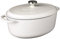 Lodge Schmortopf aus emailliertem Gusseisen, oval, mit Deckel, Doppelgriffe, ofenfest bis 260 °C oder auf dem Herd, zum Marinieren, Kochen, Backen, Kühlen und Servieren, Austernweiß