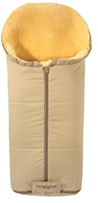 Hofbrucker Lammfell-Fußsack Iglu Kinderwagen, Buggy, Schlitten / Winterfußsack atmungsaktiv / Warmer Fußsack wind- & wasserabweisend / Universell verwendbar / Made in Germany