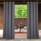 StangH Outdoor-Vorhänge für Terrasse, wasserdicht, gewichtete Ösen, Verdunkelung, wärmeisolierte Vorhänge für Pool/Pavillon/Rasen, Grau, B 132,1 x L 241,3 cm, 1 Paneel