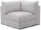 CAVADORE Sofa-Modul Fiona Spitzecke / Ecke für Wohnlandschaft oder XXL-Sessel / 107 x 90 x 107 / Webstoff beige