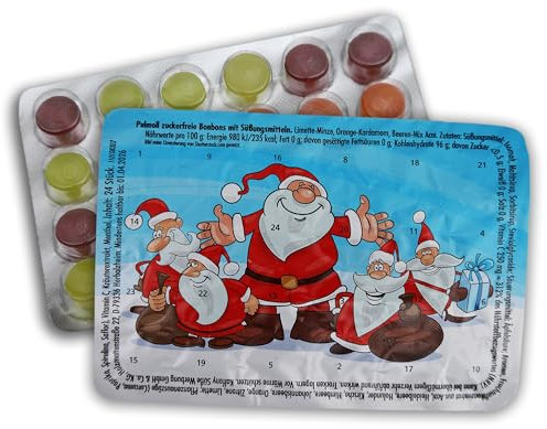 Kleinster Adventskalender der Welt - Sympathische Weihnachtsmänner - Pulmoll - Bei Kauf von 3 Kalendern gibt's den 4. gratis