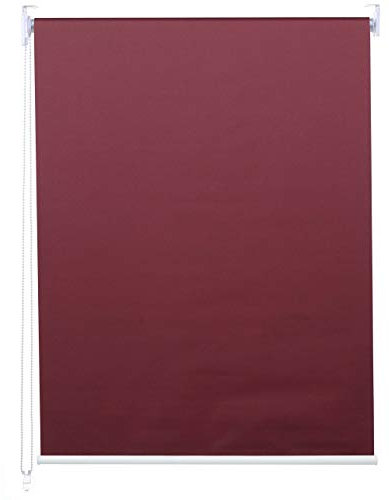 Rollo HWC-D52, Fensterrollo Seitenzugrollo Jalousie, 90x230cm Sonnenschutz Verdunkelung Blickdicht - Bordeaux