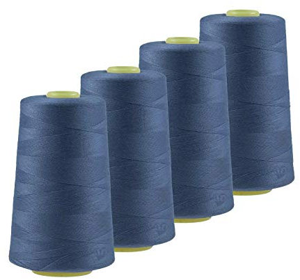 4 x 4572m Qualitäts Overlock-Garn Overlock-Nähgarn Oeko-Tex Farbe 701-740, Farbe:A734 grauviolett
