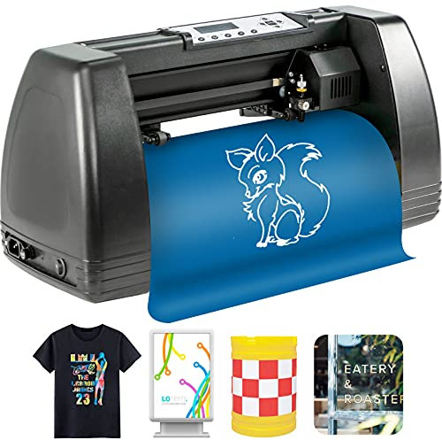 VEVOR Plotter De Découpe Traceur De Coupe 37.5cm Vinyle Ploteur De Découpe Manuel Machine de Tracer Découper Coupe-Vinyle Haute-Précision Cutter Plotter Logiciel SignMaster Inclus