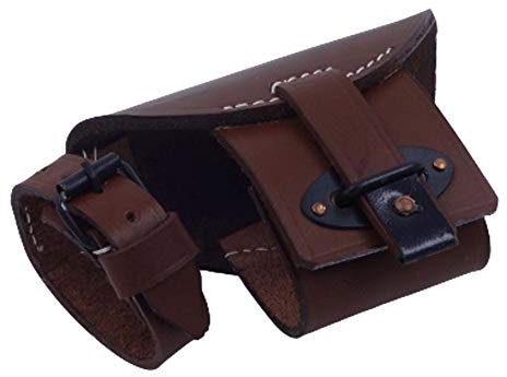 warreplica WW2 Deutsche Lederabdeckung für Kimme und Korn für K98 Mauser Dunkelbraun - Reproduktion