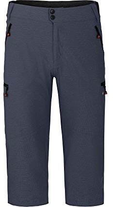 Bergson PORVOO Capri | Herren 3/4 Radhose, 2 in 1 (mit gepolsterter Innenhose) - Robuste Herren 2in1 3/4 Radhose mit gepolsterter Innenhose, Normalgrößen, herausnehmbare, einknöpfbare Innenhose mit B