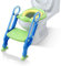 NAIZY Siège de Toilette Enfant avec Marchepied Pliable, Réglable en Hauteur, 1-7 Ans, Bleu et Vert