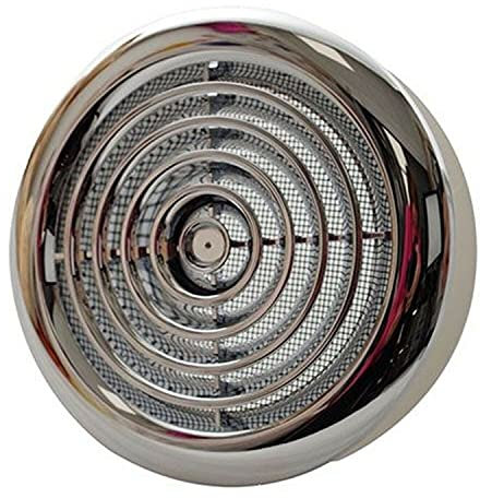 Blauberg UK 4 inch 100 mm Chrome Circular Ceiling Mounted Vent Grille Adjustable Round Ventilation Diffuser for Air Extract and Supply in Offices and Shops