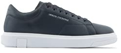 Armani Exchange Herren Men's, Basic, Back Extended Logo, Navy Sneaker, 45 EU