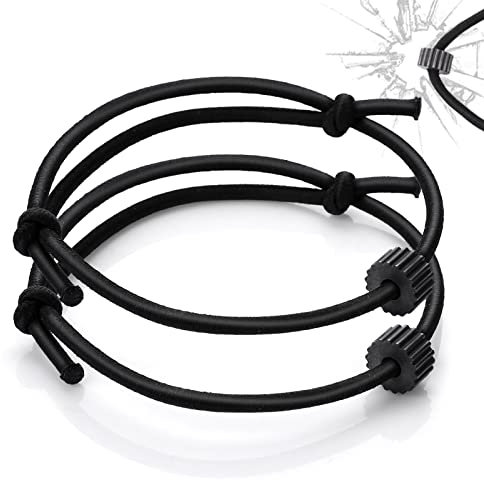 Cobee Auto Scheibenbrecher Armband, 2 Stück Auto Glasbrecher Armband mit Wolframkarbid Perle Notfall Auto Fluchtwerkzeug gehärtetes Sicherheits Selbstrettungswerkzeug