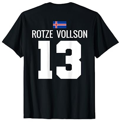 Rotze Vollson Island Trikot Saufen Fußball Kostüm Saufen T-Shirt