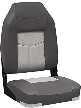 High Back Deluxe Folding Boat Seat (Dunkelgrau/Grau)