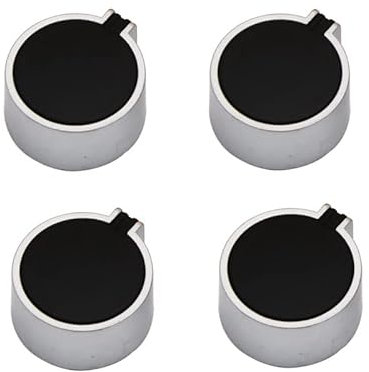 CEFPOD Gasherd Knöpfe,Drehknopf Herd 4 Stück Universal Metall Drehschalter Steuerknöpfe Ersatzzubehör for Gasbereich Herd