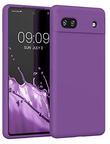 kwmobile Handyhülle für Google Pixel 6a Hülle, für Pixel 6a Case - Hülle Silikon - kabelloses Laden - Orchidee Lila