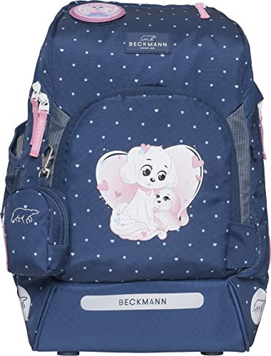Beckmann, Schulrucksack Active Air FLX Pet Friends Blue, Grundschule, 1. Klasse, inkl. Regenüberzug, 20-25L, Blue