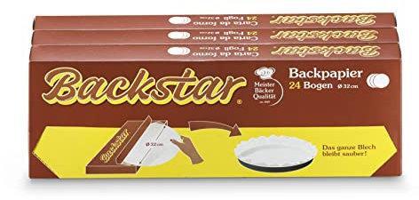 Papel de horno forma circular Backstar, 3 x 24 hojas de 32 cm