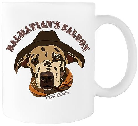 Suzetee Dalmatian Western Tasse À Boire Ceraminc Tasse Blanche