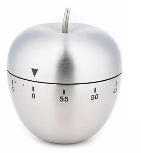 Luckyberg Mechanischer Eieruhr| Küchentimer aus Edelstahl, 60-Minuten-Timer, Küchentimer, (Apfel)
